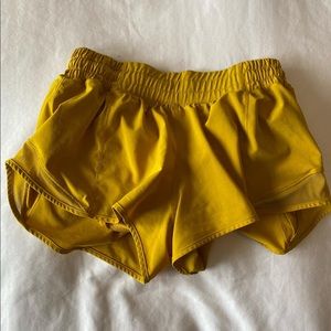 Yellow Lululemon Shorts Size 4